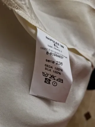 Blusa de seda natural beige