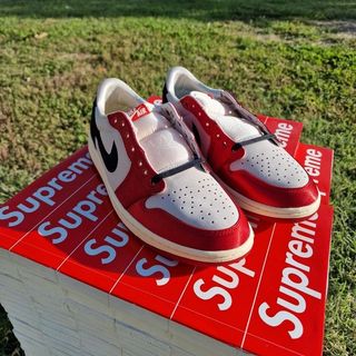 Zapatillas Jordan 1 Low Roja y Blanca Talla 43