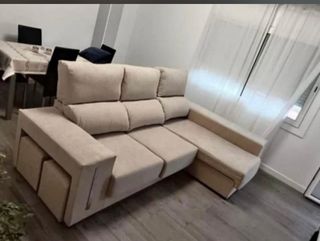 Sofá modular beige tela