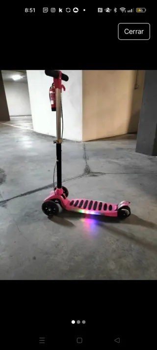 Patinete 3 ruedas musica Frozen con luces