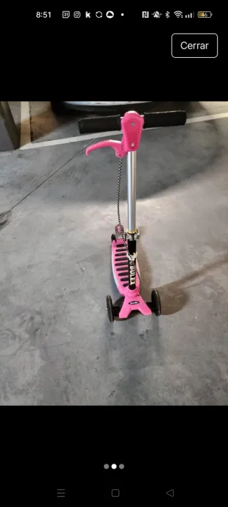 Patinete 3 ruedas musica Frozen con luces