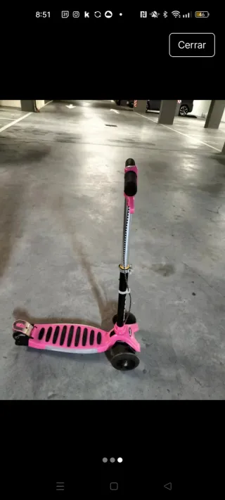 Patinete 3 ruedas musica Frozen con luces