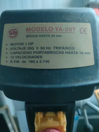 Taladro Columna Yain YA-20T Mesa