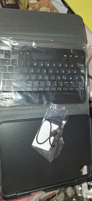 Funda y Teclado para Tablet Negro/Gris