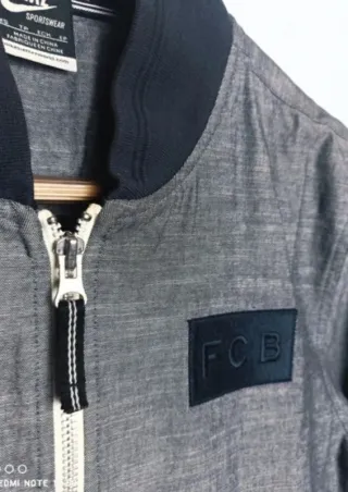 Chaqueta Bomber Nike FC Barcelona Gris Talla XS