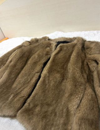 Abrigo de pelo marrón