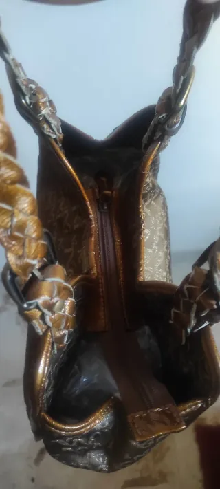 Borsa donna bronzo e oro