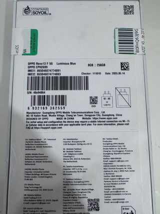 OPPO Reno13 F 5G Argento