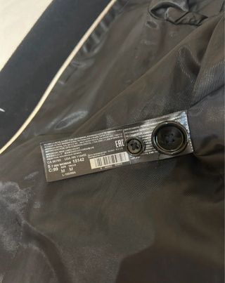 Abrigo paño negro largo