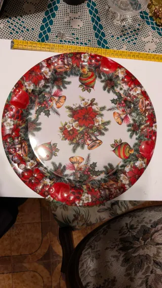 Piatto decorativo natalizio grandezza circa 35 cm