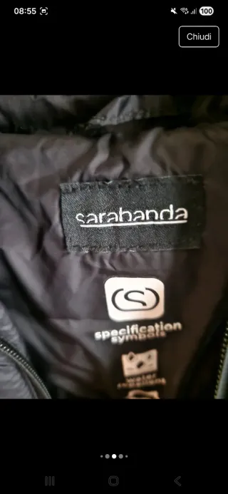 Piumino smanicato Darabanda taglia 170 cm