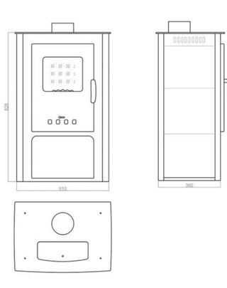 Estufa de leña SAMIRA 10.56 kW BAR1014