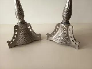 Candelabri in metallo argentato