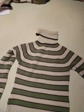 Jersey de rayas verde y blanco