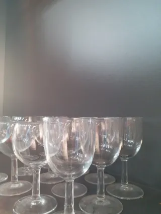 Confezione da 20 bicchieri per vino/acqua, cava, in cristallo.