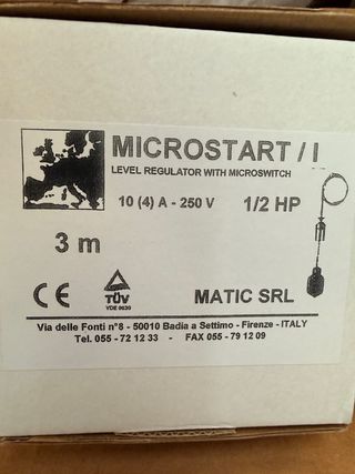 Regolatore di livello stagno nuovo