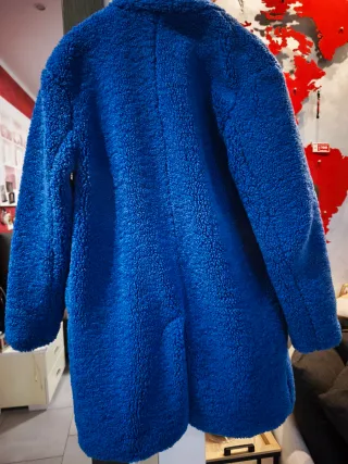 Cappotto Teddy Blu Bershka