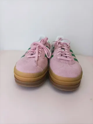 Adidas Gazelle Bold Talla 38 2/3 Rosa/Verde