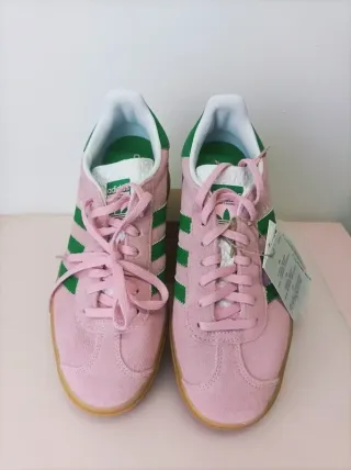 Adidas Gazelle Bold Talla 38 2/3 Rosa/Verde
