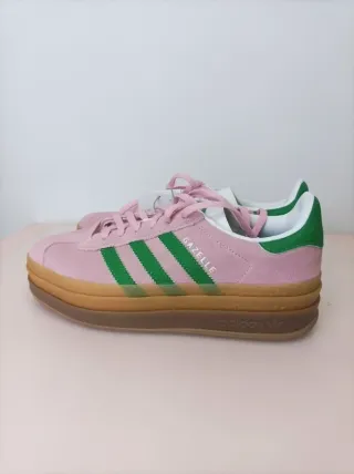 Adidas Gazelle Bold Talla 38 2/3 Rosa/Verde
