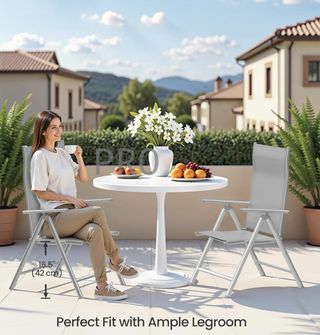 Set di 2 sedie da giardino