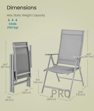 Set di 2 sedie da giardino