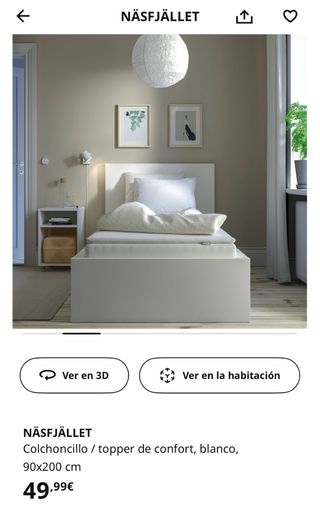 Topper/Colchoncillo Ikea 90x190