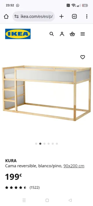 Cama Kura IKEA con telas tipo tienda