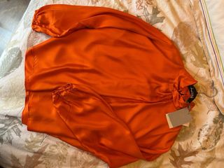 Blusa Naranja Woman Limited tacto seda