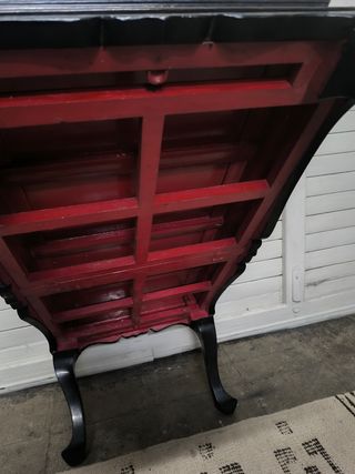 Mesa Centro Oriental Negra Cristal y Madera