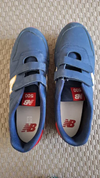 New Balance 500 Azul y suela roja Velcro