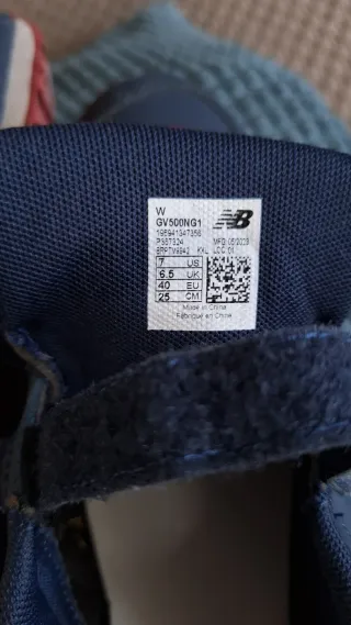 New Balance 500 Azul y suela roja Velcro