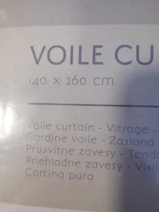 3 Cortinas Visillo Grises con Anillas