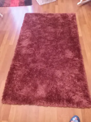 Alfombra rosa/roja de poliéster
