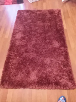 Alfombra rosa/roja de poliéster