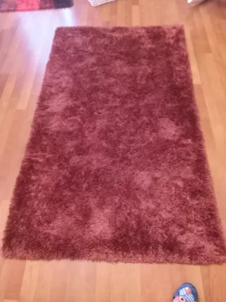 Alfombra rosa/roja de poliéster