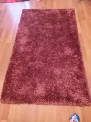 Alfombra rosa/roja de poliéster