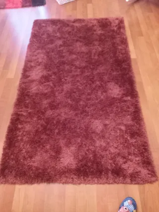 Alfombra rosa/roja de poliéster