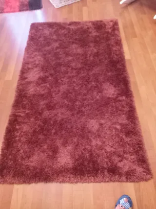 Alfombra rosa/roja de poliéster