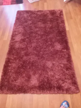 Alfombra rosa/roja de poliéster