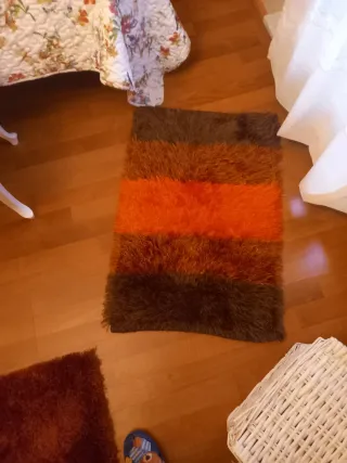 Alfombra rosa/roja de poliéster