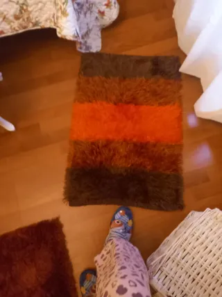 Alfombra rosa/roja de poliéster