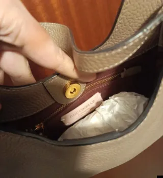 Borsa Coccinelle Pelle Beige Oro