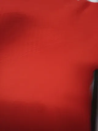 Jersey de lana rojo cuello alto talla única