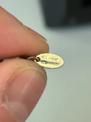 Collana catena argento per ciondoli