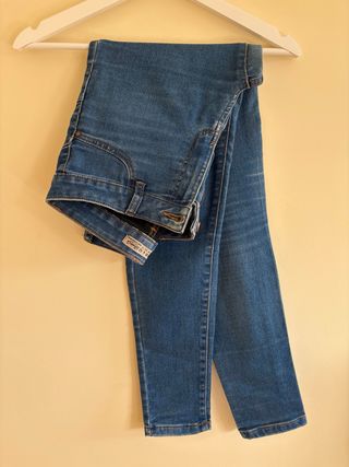 Vaqueros pitillo mujer azul oscuro