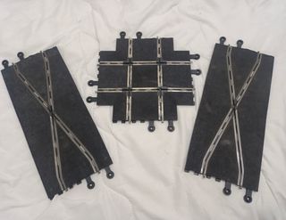 Vias, pistas 2 cambios y cruce scalextric 1:32