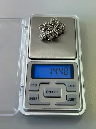 Collana catena argento per ciondoli