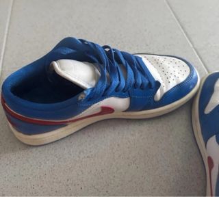 Zapatillas Jordan 1 Low Azul y Blanco
