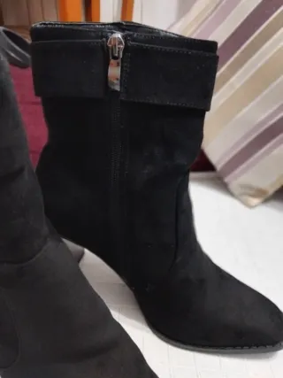 Botines de ante negros talla 39